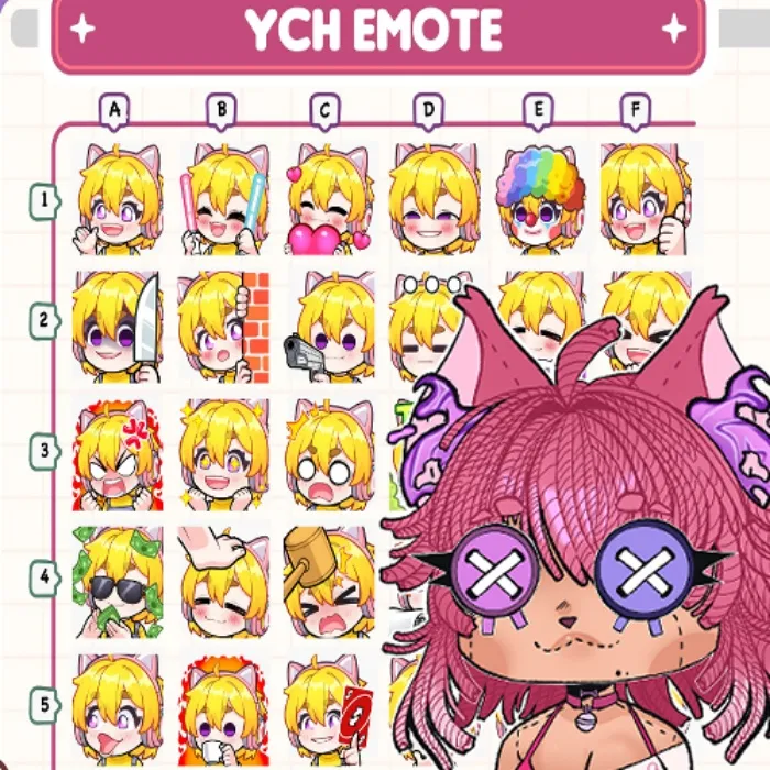 6x YCH Emotes