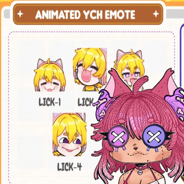3x Animated YCH Emotes