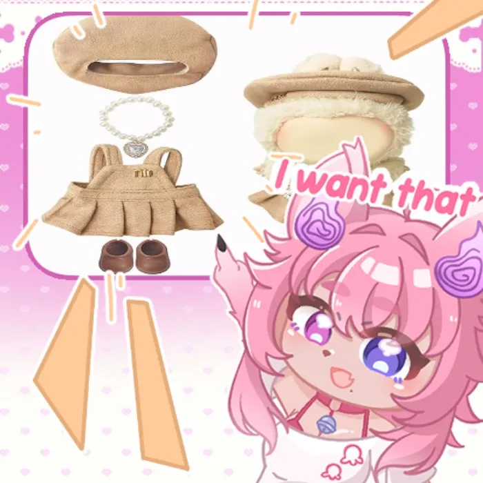 Mocha Beige Chic Labubu Fit