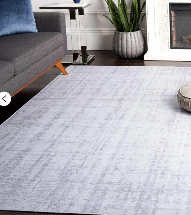 SAFAVIEH Tacoma Nelson Traditional Machine Washable Area Rug, Light Grey/Grey, 3' x 5'