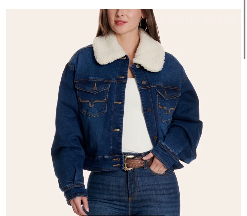 Kimes Ranch Women's Leela Dark Indigo Sherpa Denim Jacket | Cavender's