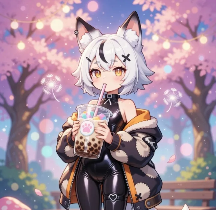 bubble tea for a fox