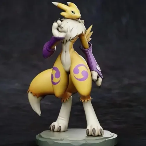 Renamon - 12" Hand painted figurine