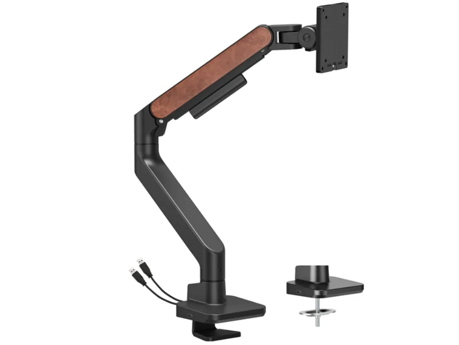 Brateck LDT81N-C012UC Fusion Heavy-Duty Gas Spring Monitor Arm - Black