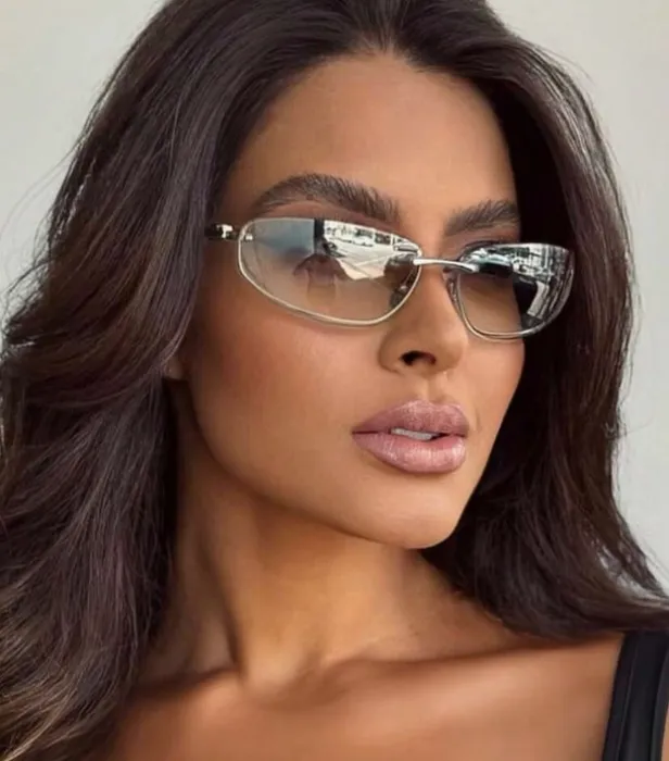  Frameless Oval Fashion Glasses
