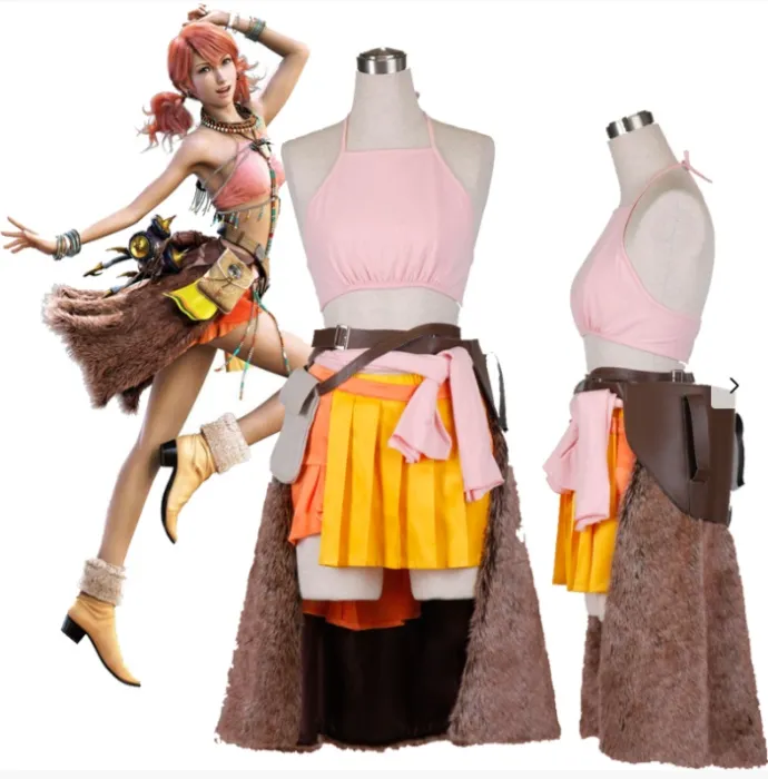 As Exclusive Final Fantasy Xiii Ff13 Oerba Dia Vanille Cosplay Costume - CosplayWare.com