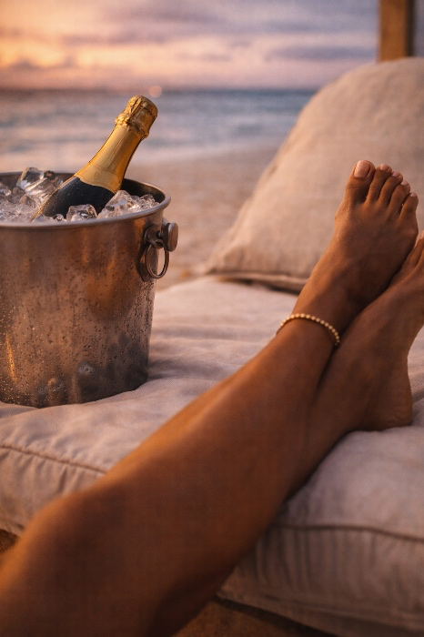 Champagne- licked off your toes 