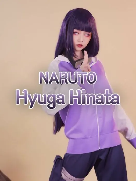 Naruto: Hyuga Hinata (peluca, cosplay, pupilentes)
