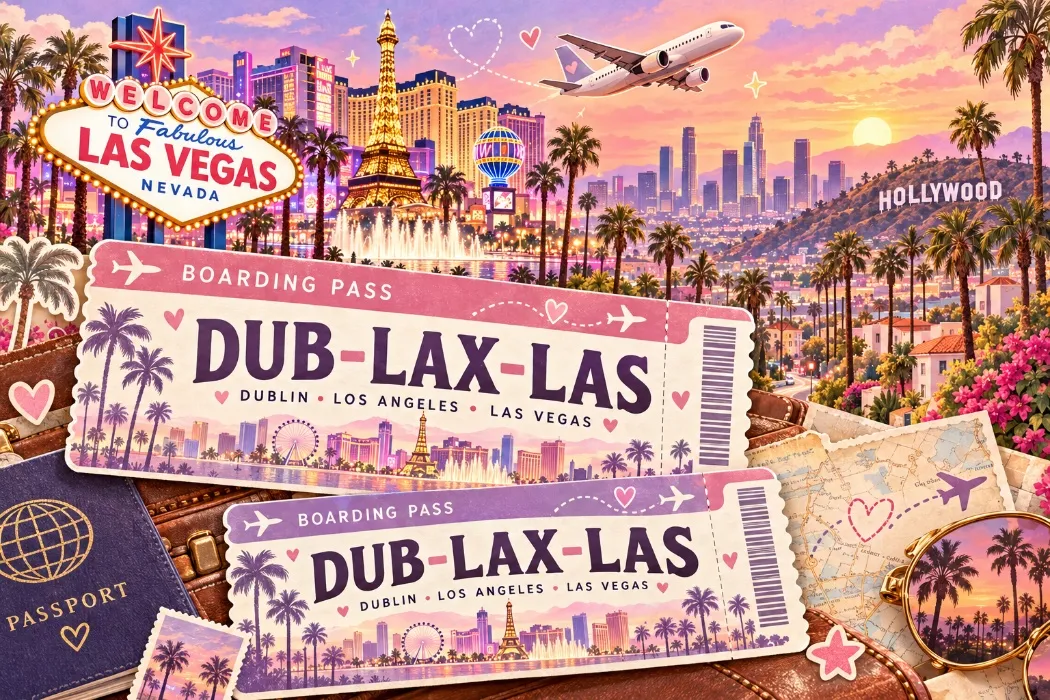 Flights to LA and Vegas from Ireland.