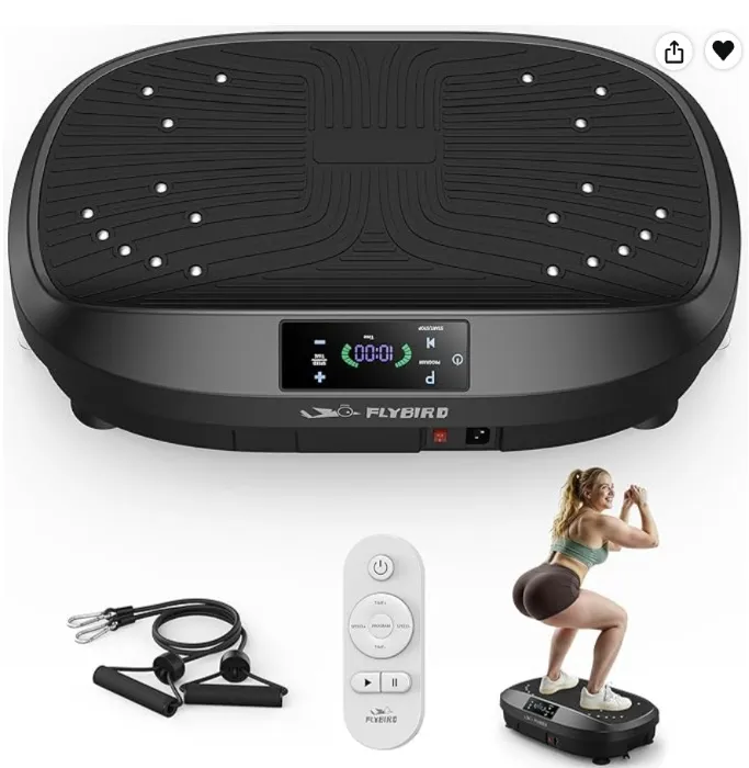 FLYBIRD New Upgrade Vibration Plate,120 Intensity Levels/5 Programs for Lymphatic Drainage,Upgraded 150KG Weight Capacity,Quiet Vibrating Machine for Home Use ,with 2 Resistance Bands : Amazon.ie: Sports & Outdoors