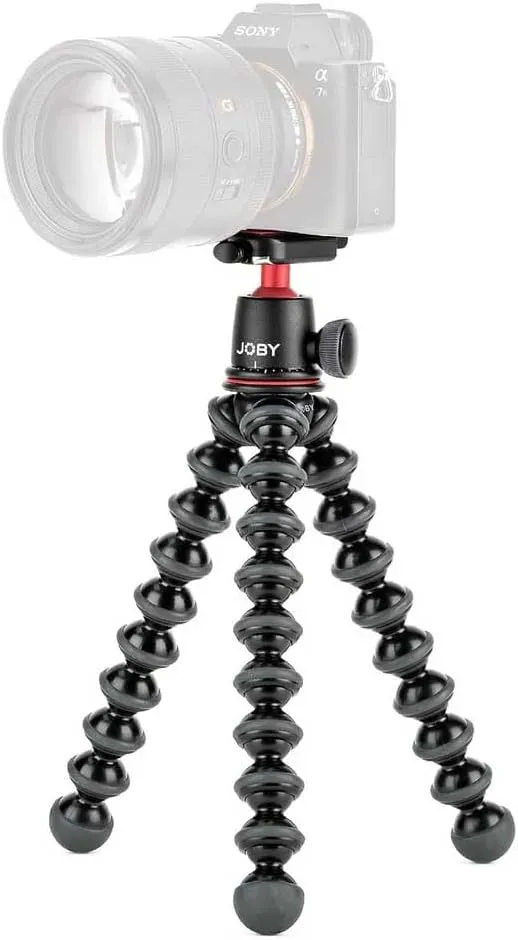 JOBY GorillaPod 3K Kit, Compact Tripod 3K Stand and Ballhead 3K for Compact Cameras, Travel Tripod for Cameras, Holds Devices up to 3 Kg, JB91507-BWW, Made in Italy, Black/Charcoal : Amazon.ie