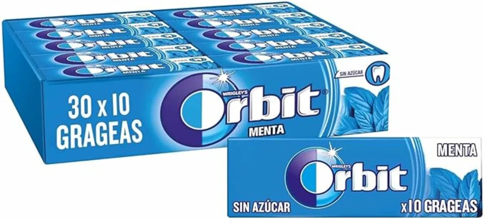 Orbit Sugar Free Chewing Gum, Fresh, Intense and Long Lasting Flavor in Dragee Format (Packs x 10 Gum), Mint, 30 Count : Amazon.ie