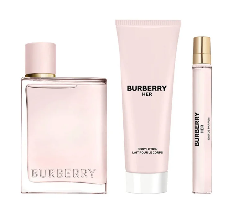 Burberry Her EDP 100 ml + 75 ml Body Lotion + EDP 10 ml Set