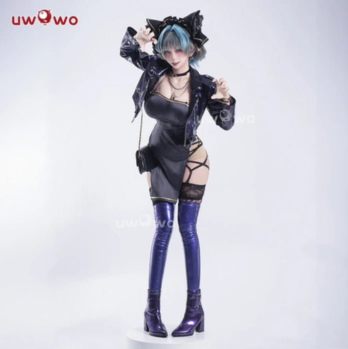 [Last Batch]Uwowo Game Azur Lane Cheshire Casual Outfit Cosplay Costume - Leather Stockings Small INSTOCK