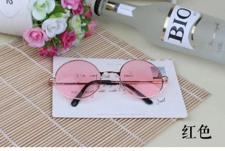 Candy Colored Circle Glasses | Red