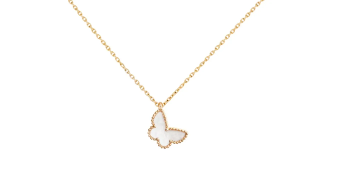 Lucky Spring Butterfly long necklace, 15 motifs