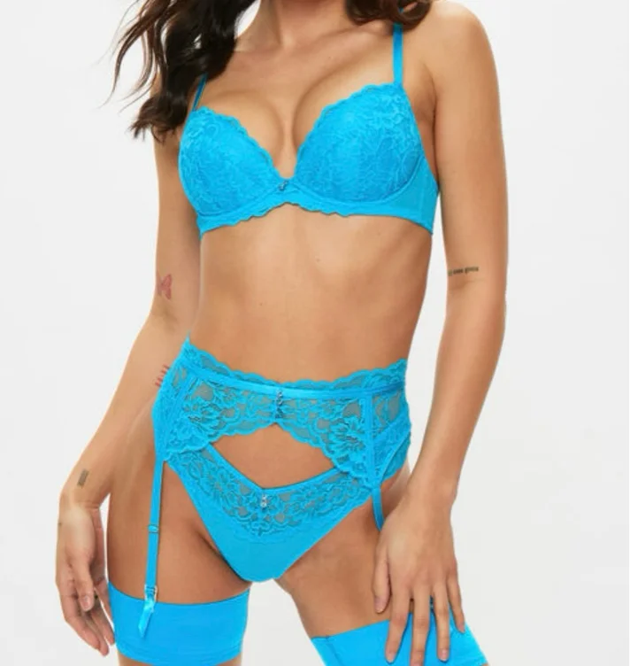 Blue lace bra🦋