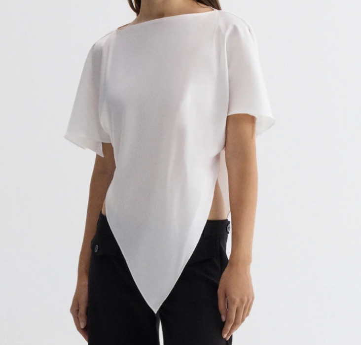 White Silk Top