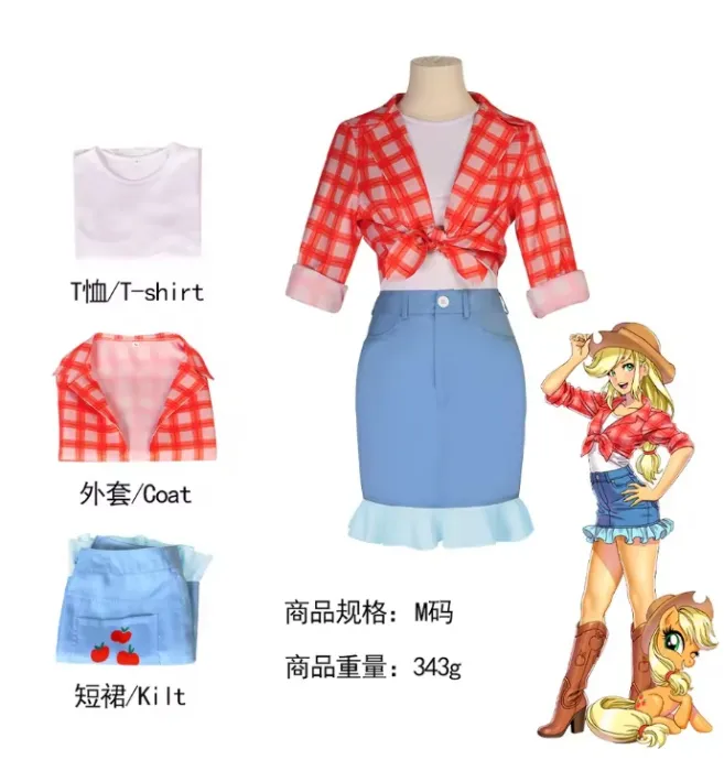 My Little Pony Cosplay Twilight Sparkle Applejack Fluttershy Celestia Dress Ladies Anime Halloween Custom Costume