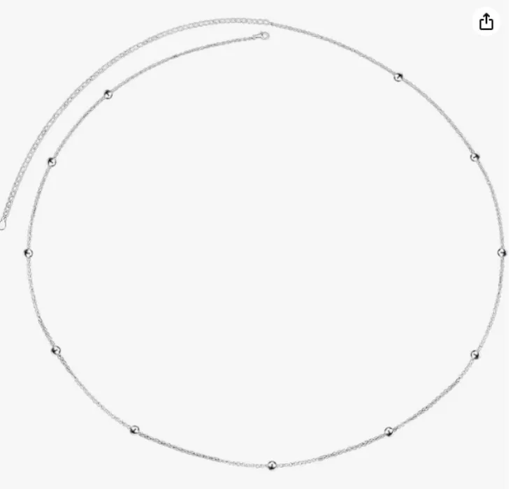 S925 Sterling Silver Waist Belt Belly Chain