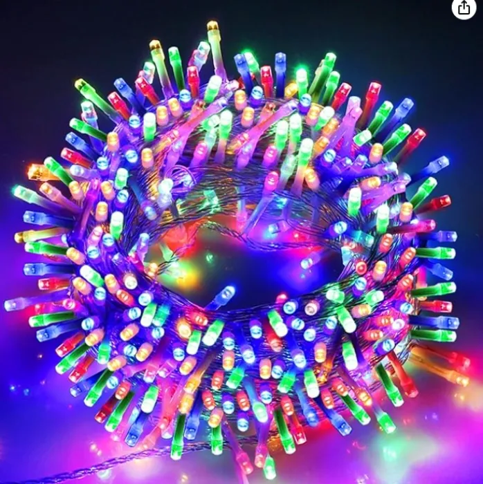 66Ft 200LED Multicolor Christmas Lights Plug