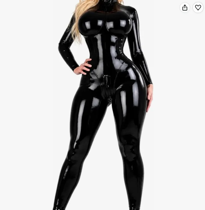 Latex Catsuit Breast 3D Cut Back/Crotch Zipper - Custom Size