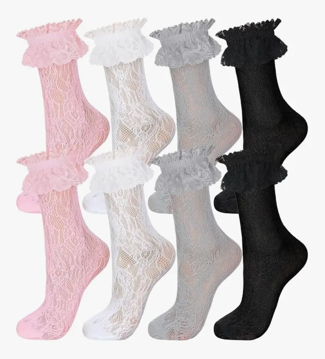 Lace Ruffle Socks