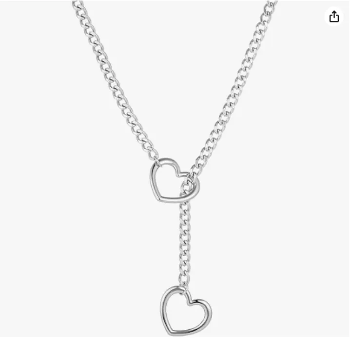 Heart Slip Chain Necklaces for Women