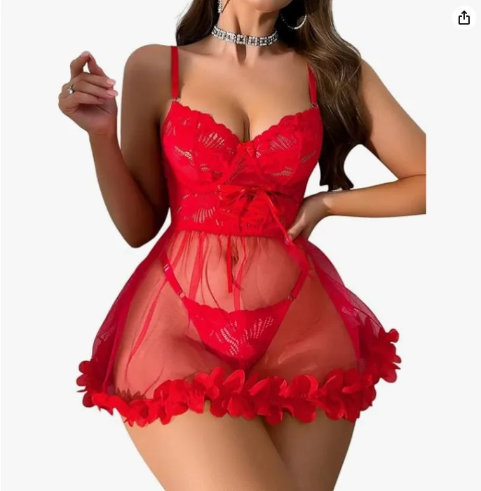 Red Ruffle Floral Skirt