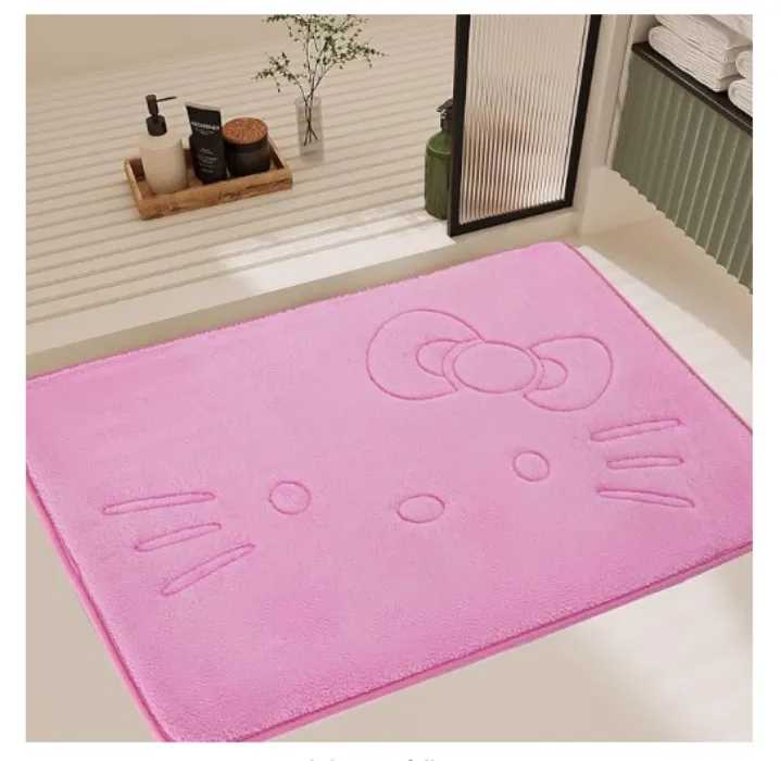 Cute Cartoon Pink Area Rugs for Bedroom Living Room Bathroom
