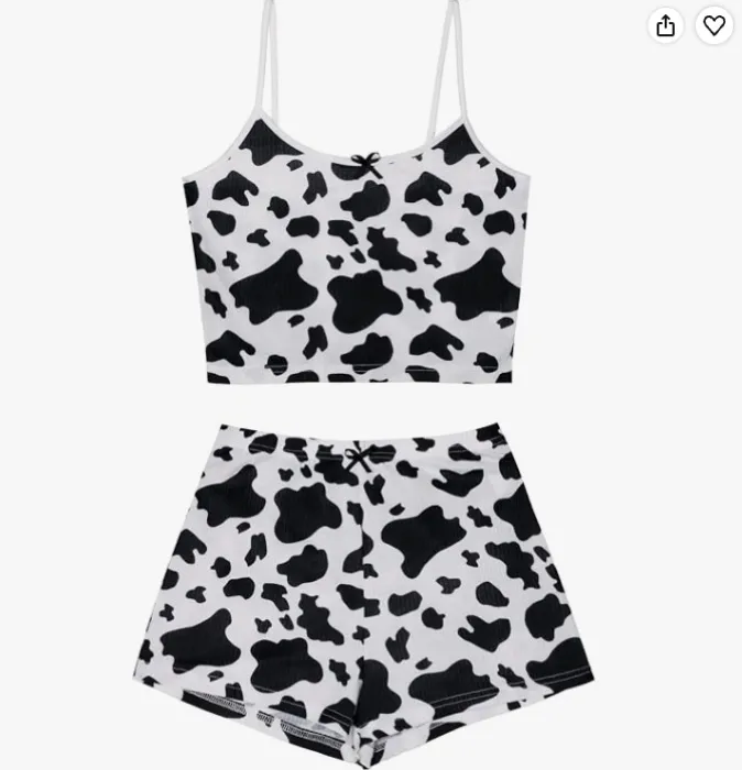 Womens Graphic 2 Piece Pajama Set