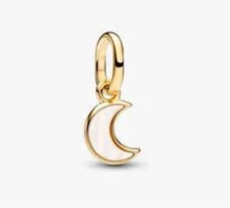 White Crescent Moon Mini Dangle Charm