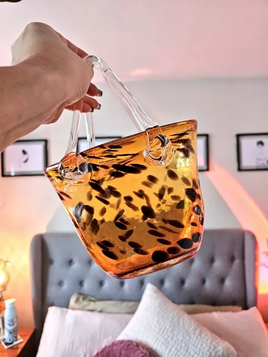 Vintage Glass Purse Vase