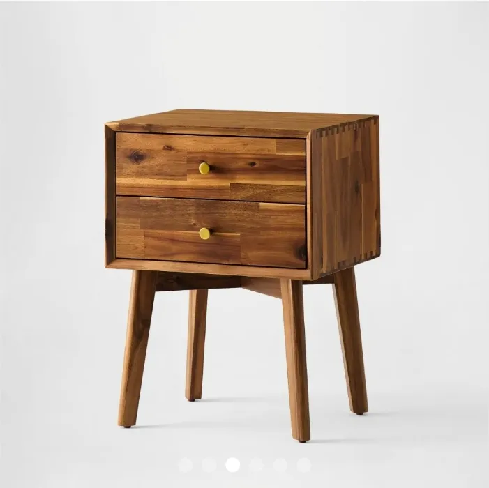 Solid Acacia Wood Nightstand - Cortado