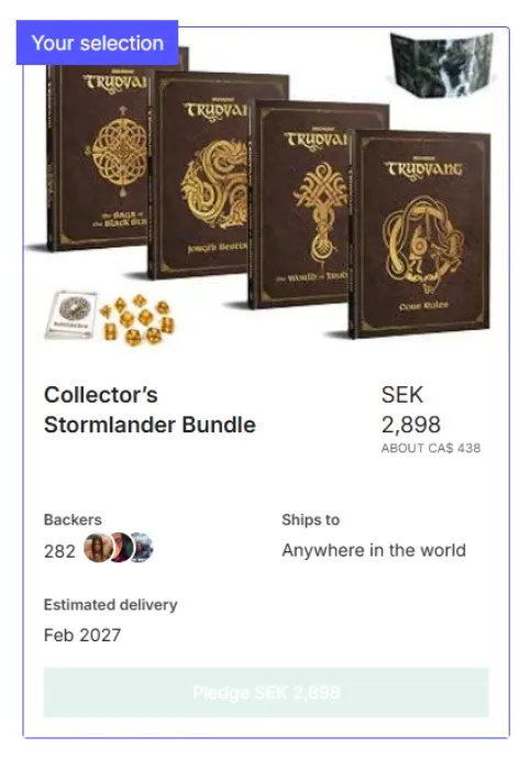 Trudvang: Kickstarter Pledge by Freeleague