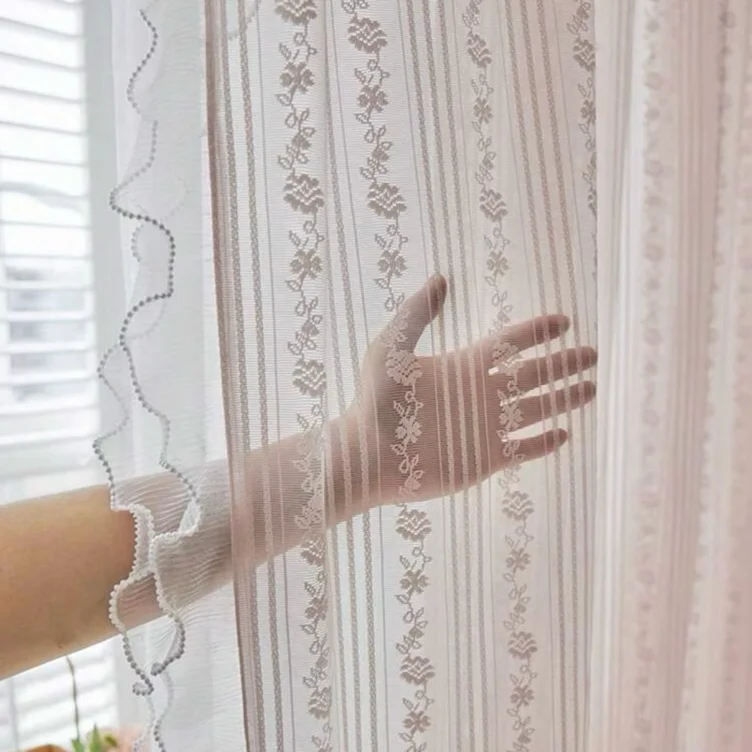 baby pink lace curtains .ᐟ.ᐟ