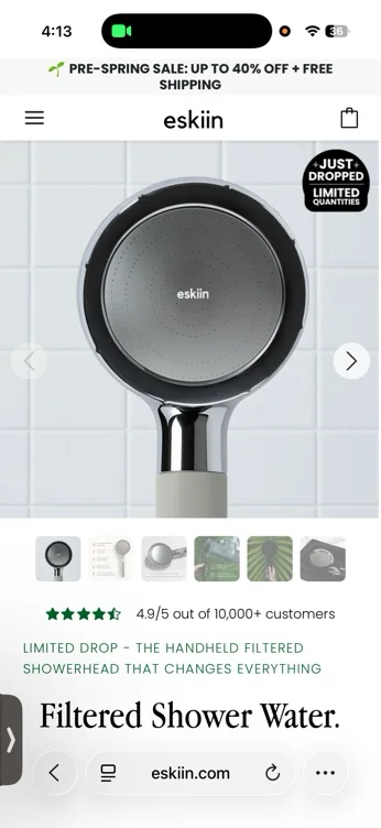 Filtered Handheld Showerhead