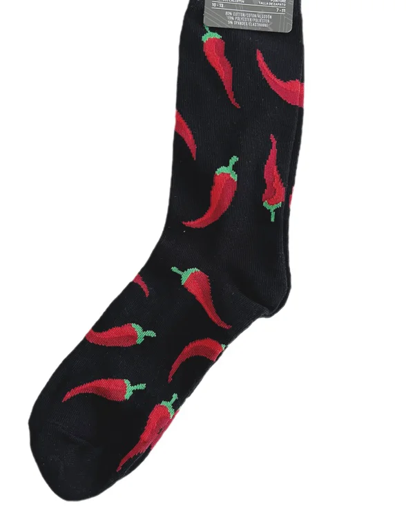 Black with peppers 🌶️ socks