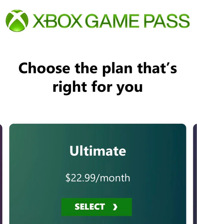 Xbox game pass ultimate 1 month