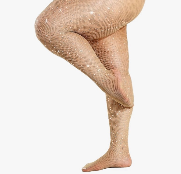 Shiny Rhinestone Fishnet tights 