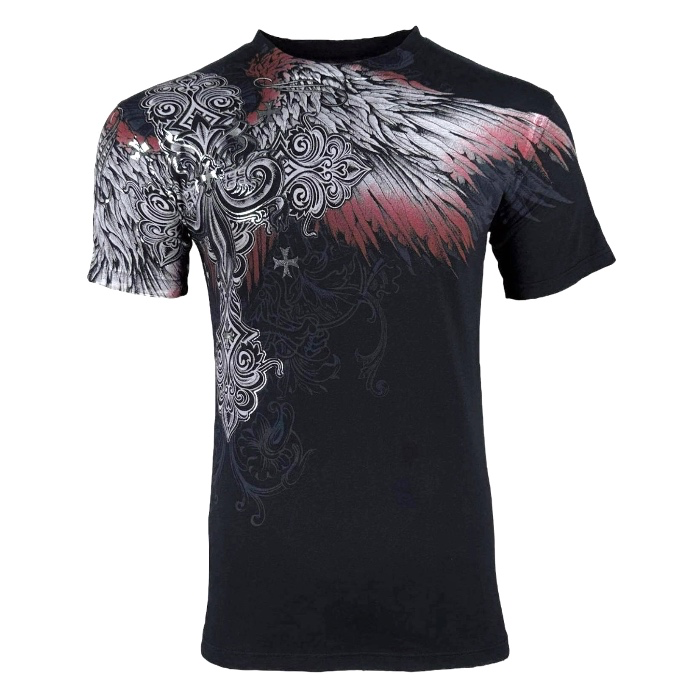 Affliction Men's T-Shirt Ensign Biker Cross Y2K S-5XL