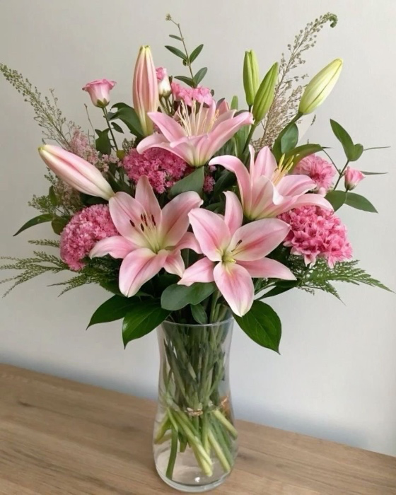 pink lilies 