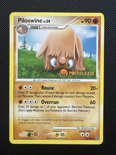 Piloswine Prerelease 46/100 Stormfront Pokémon TCG