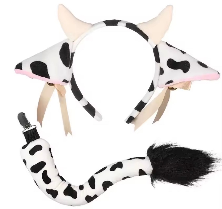Cow ears and tail