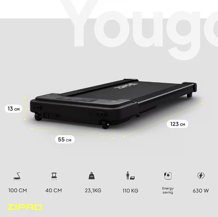 Loopband Zipro Yougo wandelband 100×40 cm, 6 km/u, LED-display | Decathlon