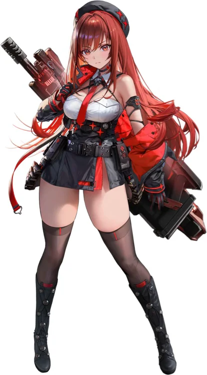 Goddess of Victory: Nikke Rapi: Red Hood Cosplay Costume Dress Coat Set with Hat Tie