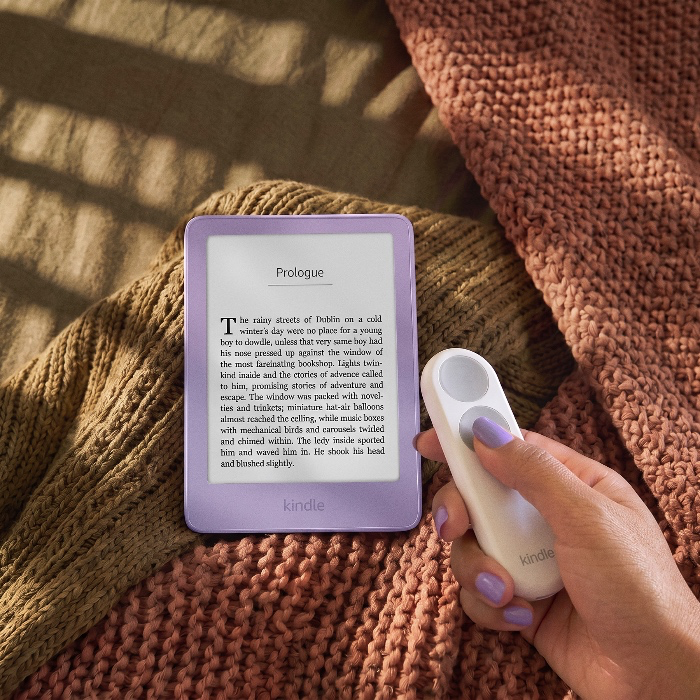 Amazon Kindle Click – Bluetooth Page-Turn Remote for Kindle Devices (2024 Release and Onward) – Brightness Controls, USB-C Rechargeable