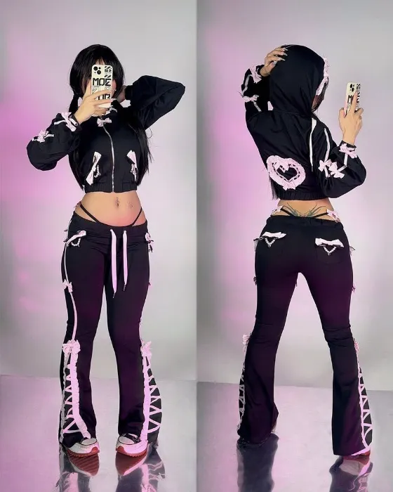 Moeflavor Jirai kei track suit set