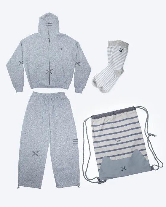 lazy cat hoodie & pants