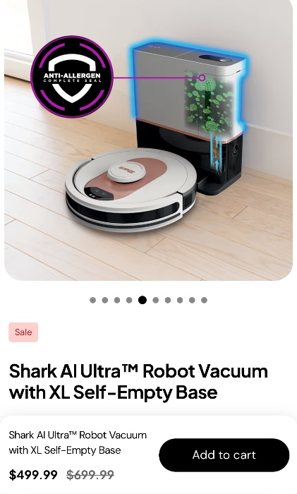 Shark AI Ultra Robot Vacuum with XL Self-Empty Base